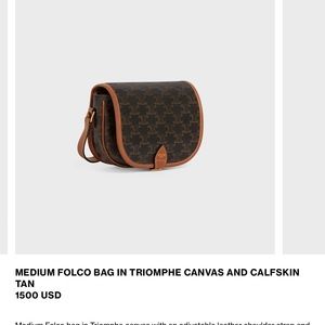 Medium Folco Bag In Triomphe Canvas and Calfskin